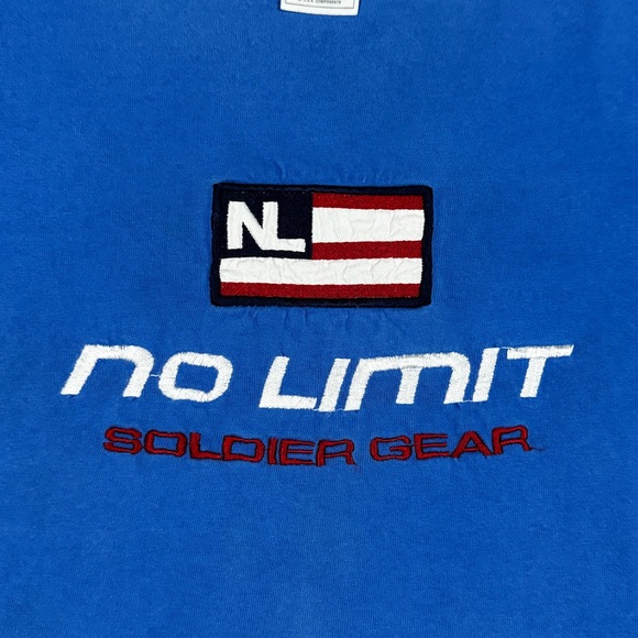 Vintage 1990s No Limit Records Soldier Gear Embroidered T-Shirt - Picture 2 of 5